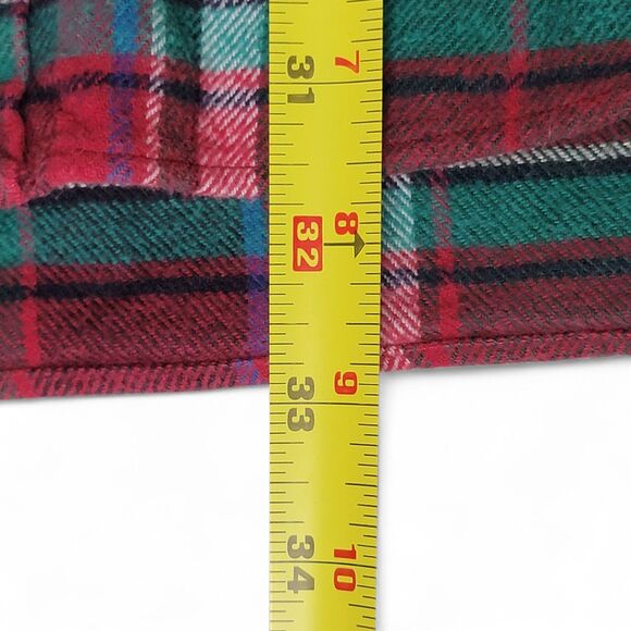 VTG Ralph Lauren Flannel Shirt Men's Large Red Green Plaid Button Down Outdoors - Picture 7 of 7